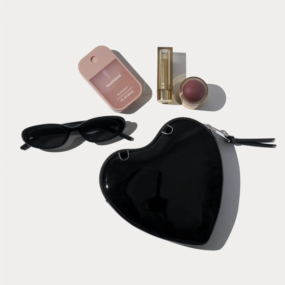 The Charlie Duet Heart Set - Black Patent/Silver