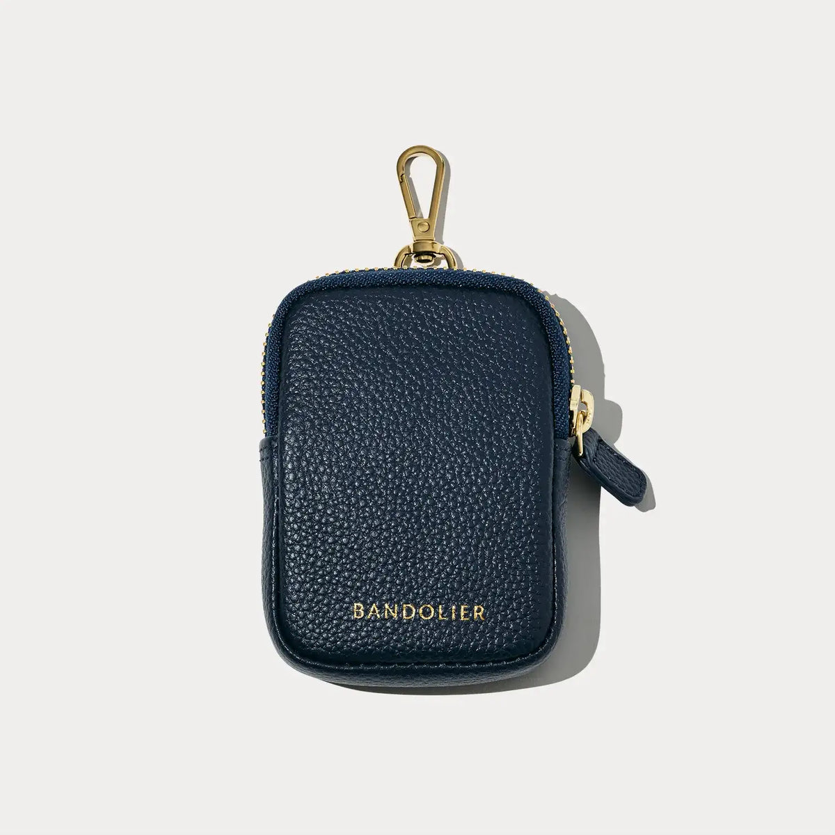 Mini Zip Clip-On Pouch - Navy/Gold