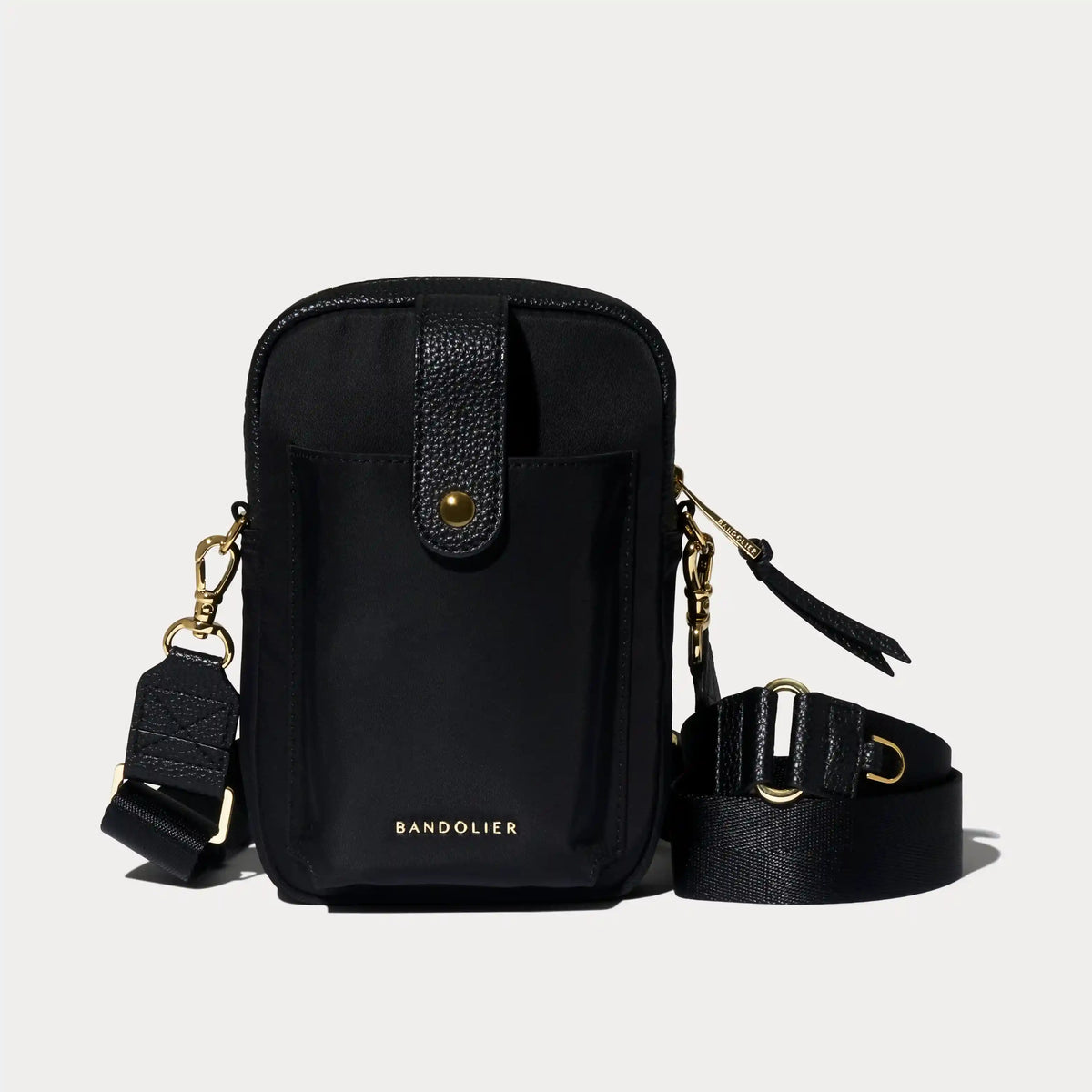 Dillon Nylon Crossbody Bag - Black/Gold
