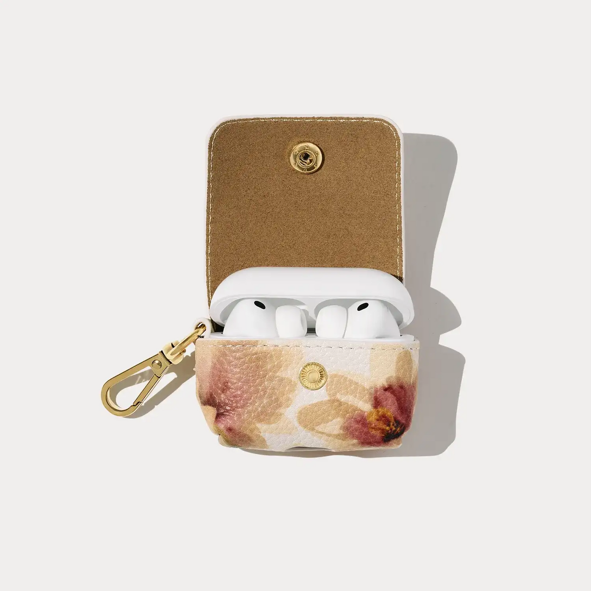 Avery AirPod Clip-On Pouch - Shadow Floral/Gold