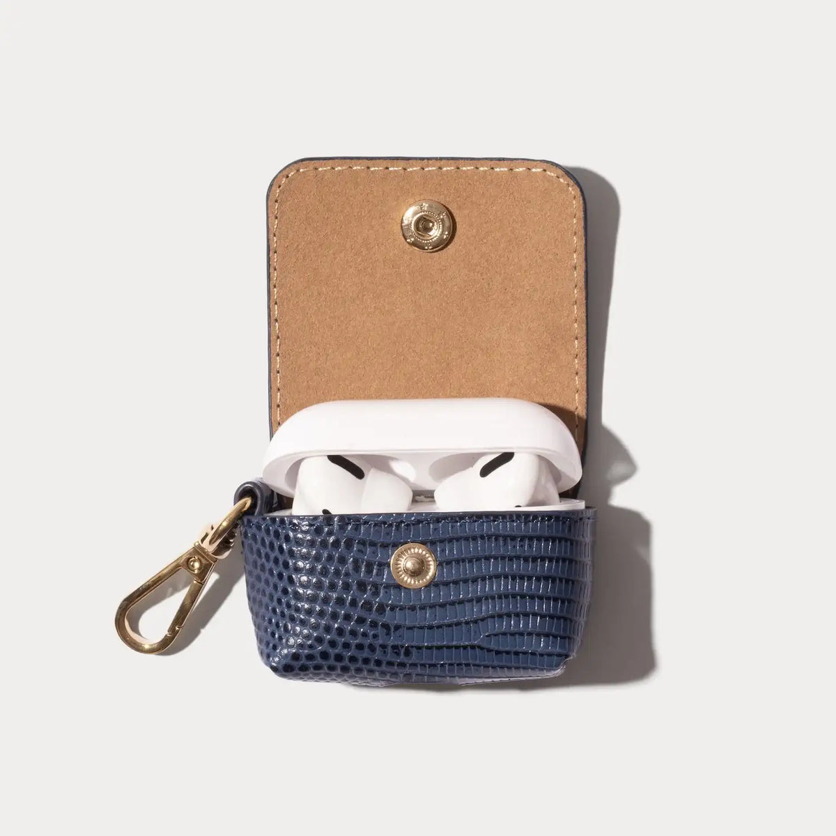 Avery AirPods Clip-On Pouch  - Indigo/Gold