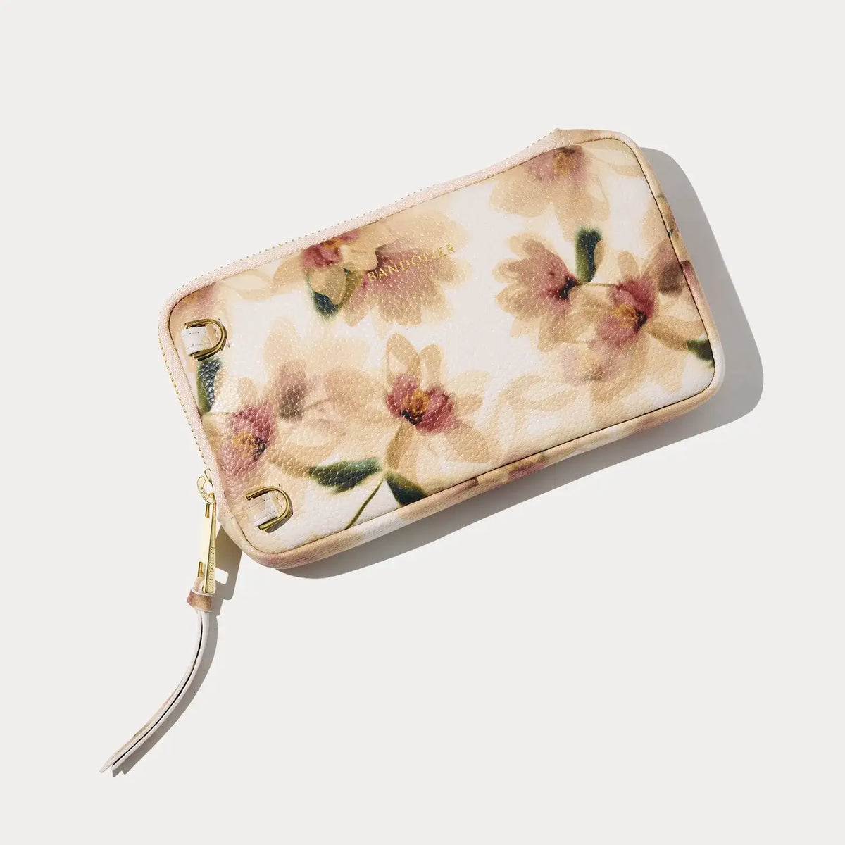 Expanded Zip Pouch - Shadow Floral/Gold