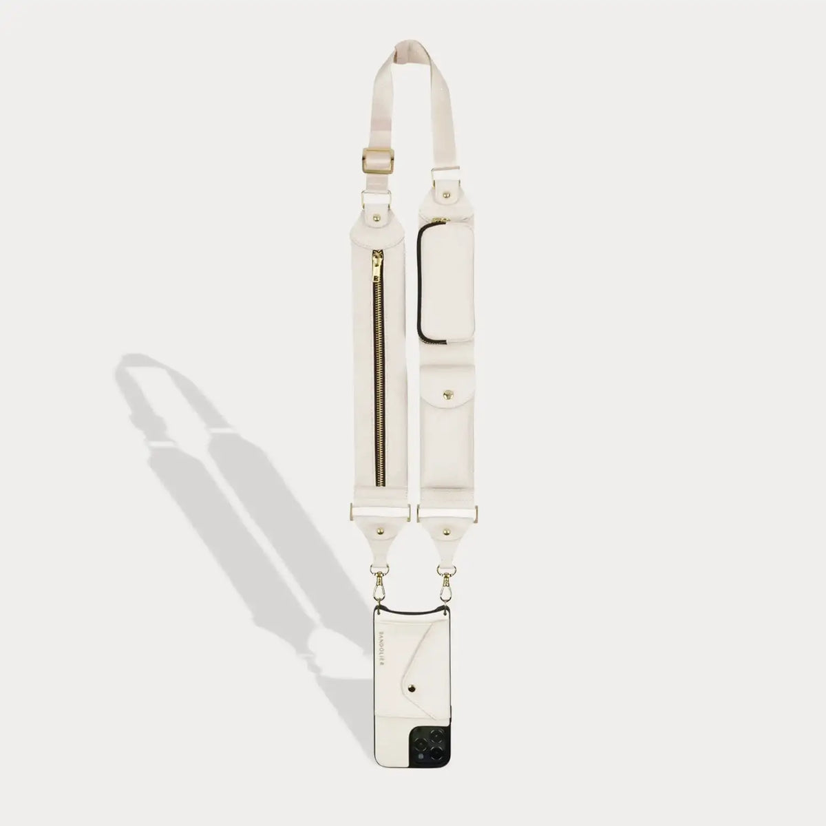 Billie Utility Crossbody with Case - Ivory/Gold