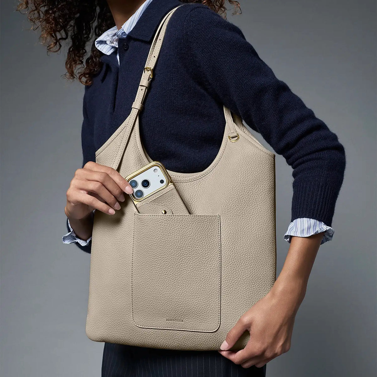 Faye Tote - Stone/Gold