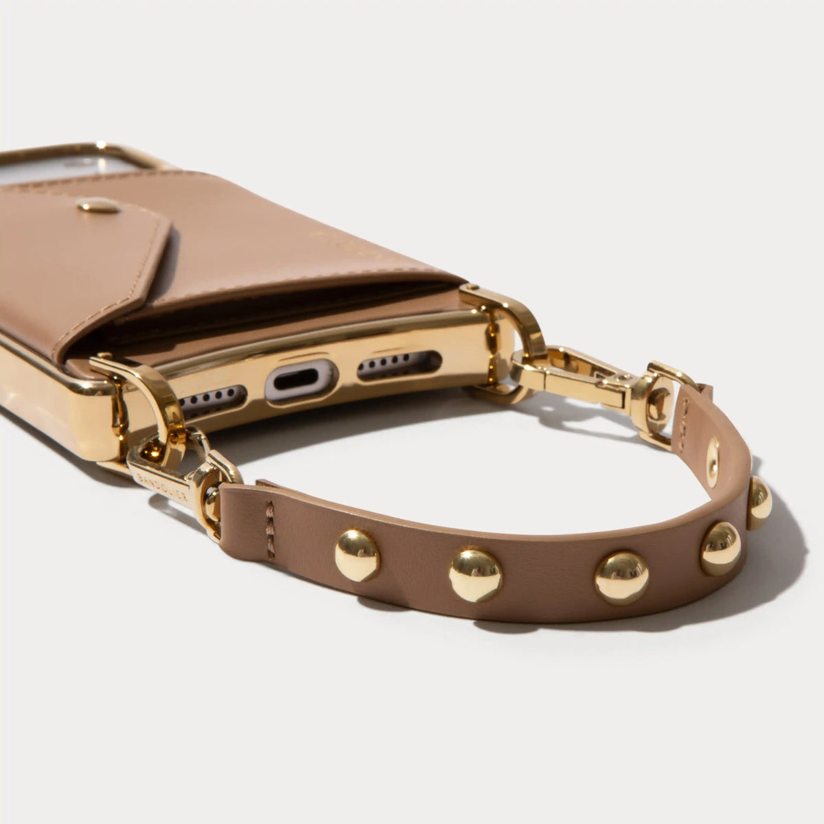 Annie Wristlet - Tan/Gold