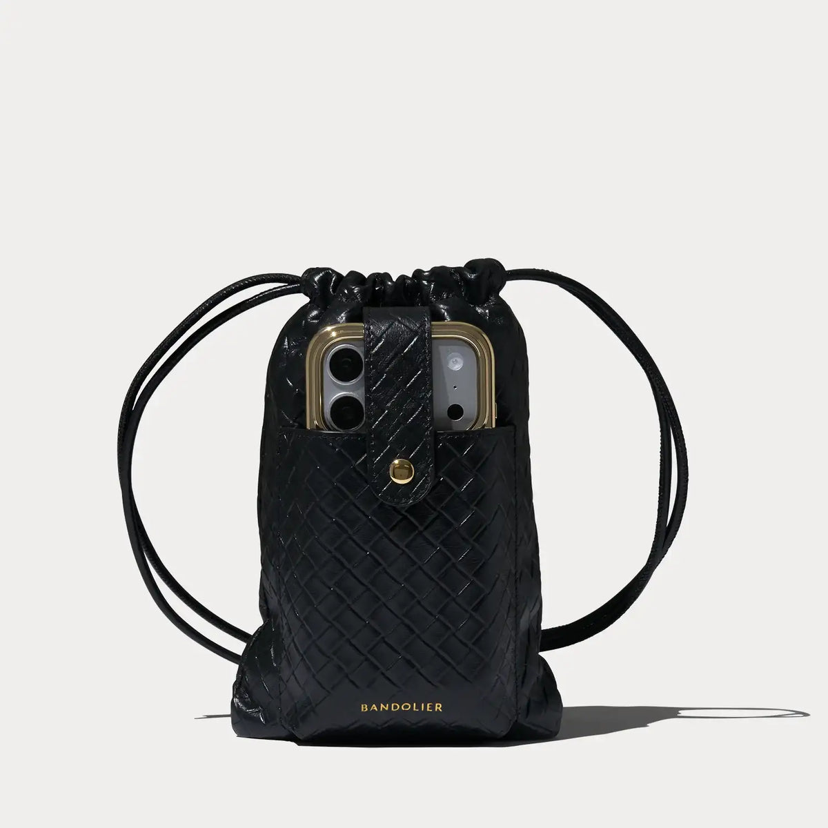 Dillon Pouchette - Black Woven/Gold