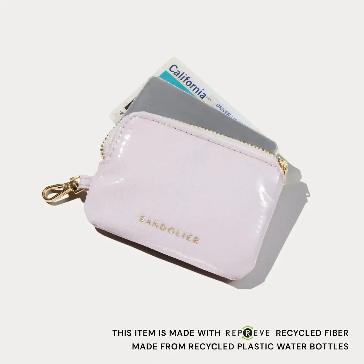 Encore Add-On Zipper Magnet Wallet - Petal Pink/Gold