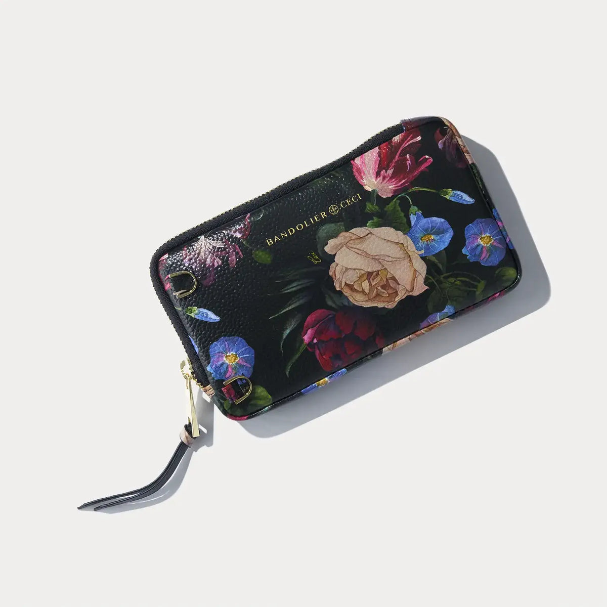Expanded Zip Pouch - Ceci Midnight Garden/Gold