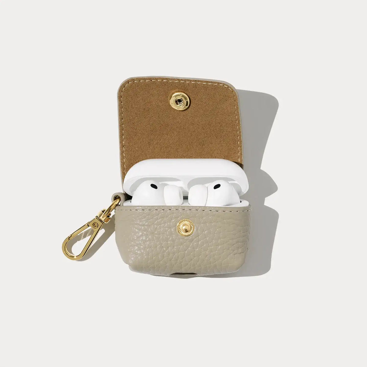 Avery AirPod Clip-On Pouch - Stone/Gold