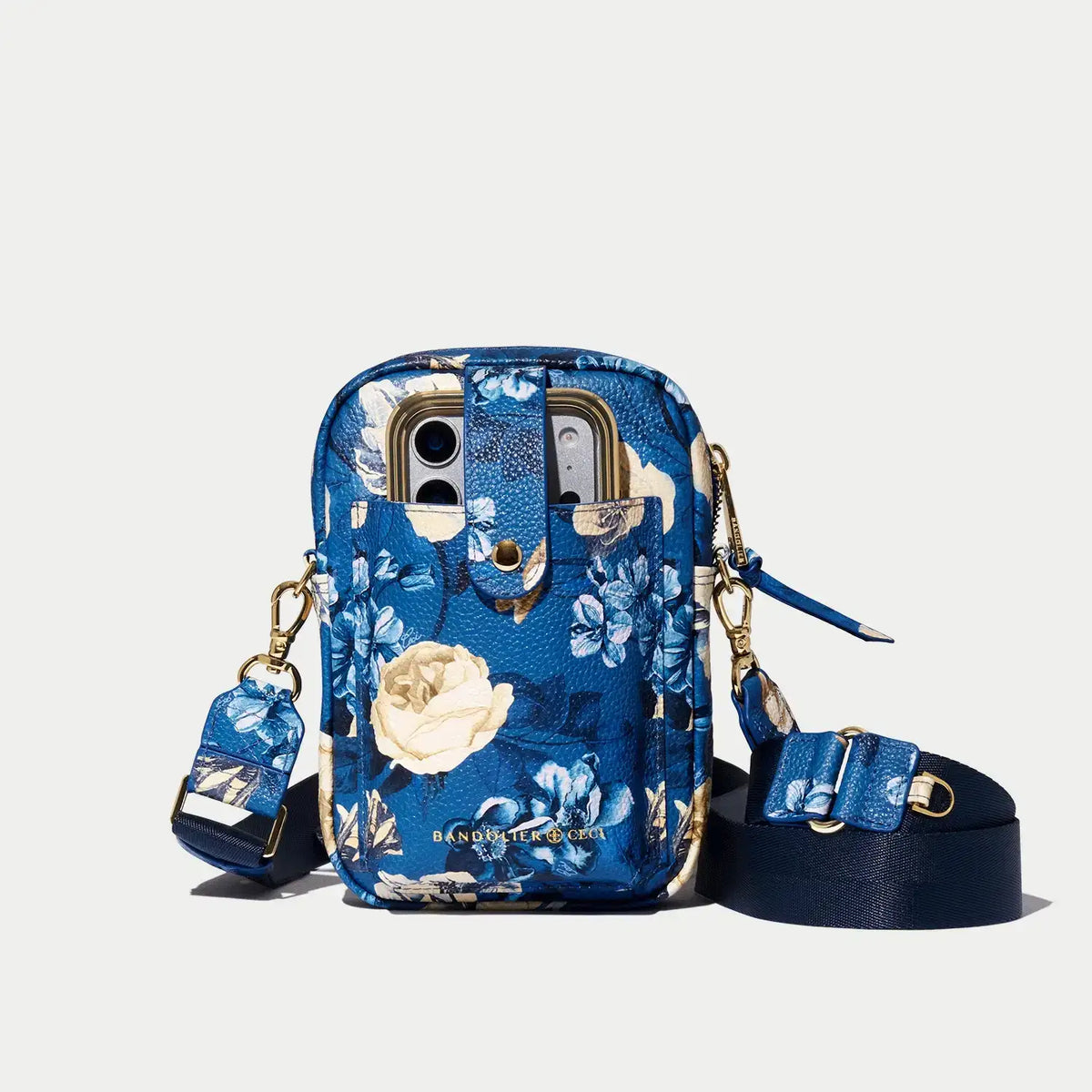 Dillon Bag - Ceci Indigo Floral/Gold