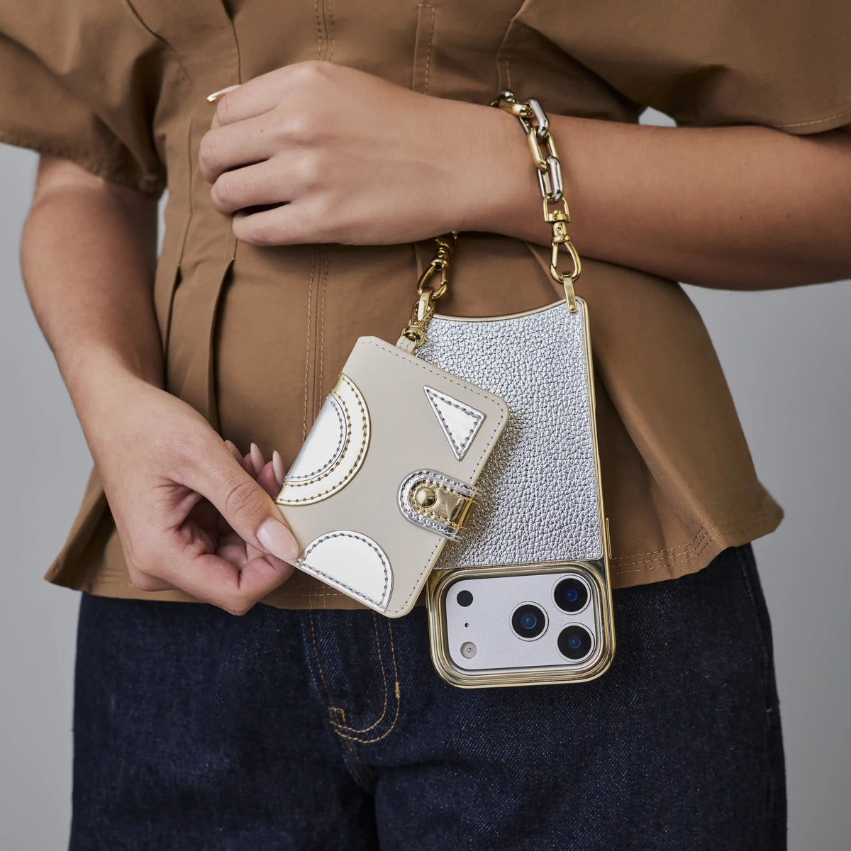 Add-On Mirror Wallet - Ivory/Gold